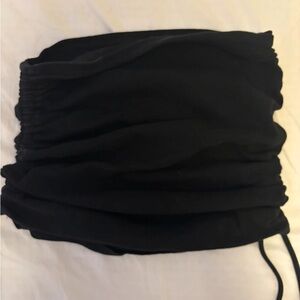 Black Ruched Tube Top